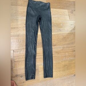 Spanx black leather leggings